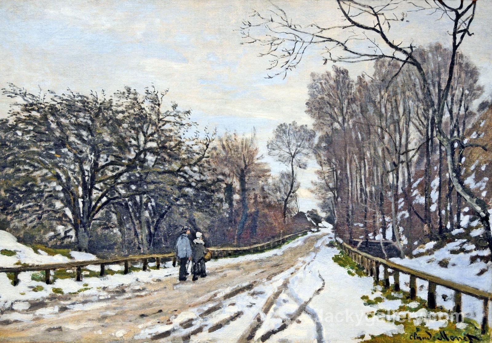 The Road to the Farm of Saint-Simeon by Claude Monet paintings reproduction